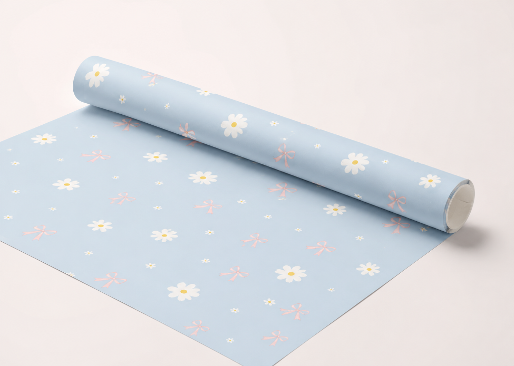 Daisy & Bows - Wallpaper Roll Preview
