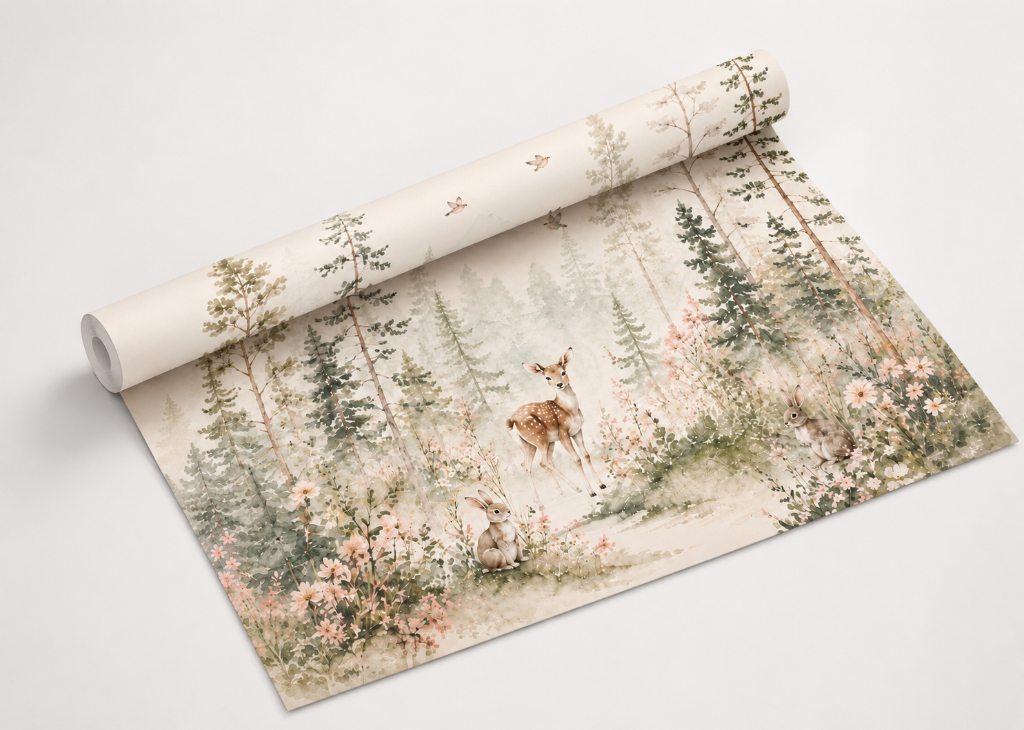 Enchanted Forest Fawn - Wallpaper Roll Preview
