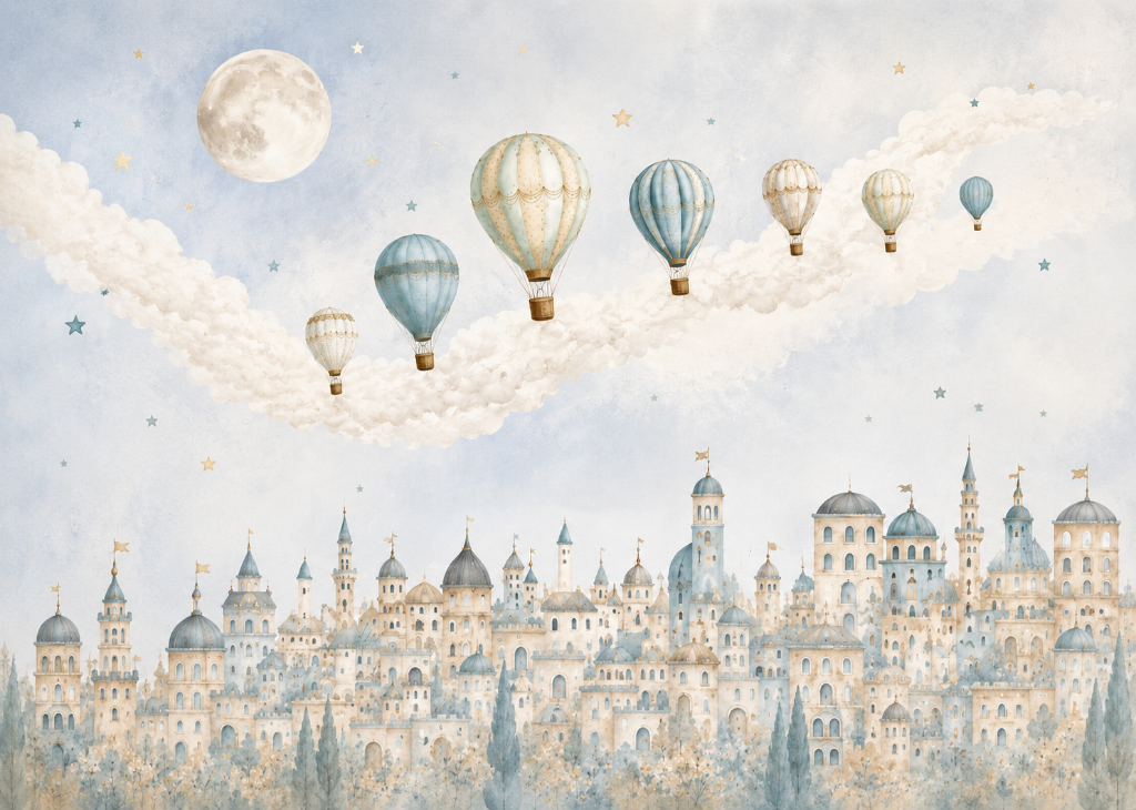 Sky Kingdom - Mural Design Flat View