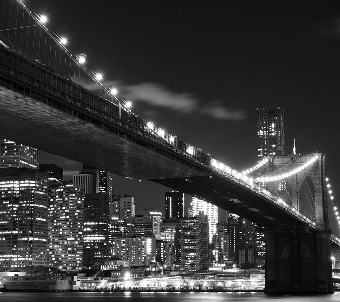Urban Glow: Bridge Over Water Wall Mural