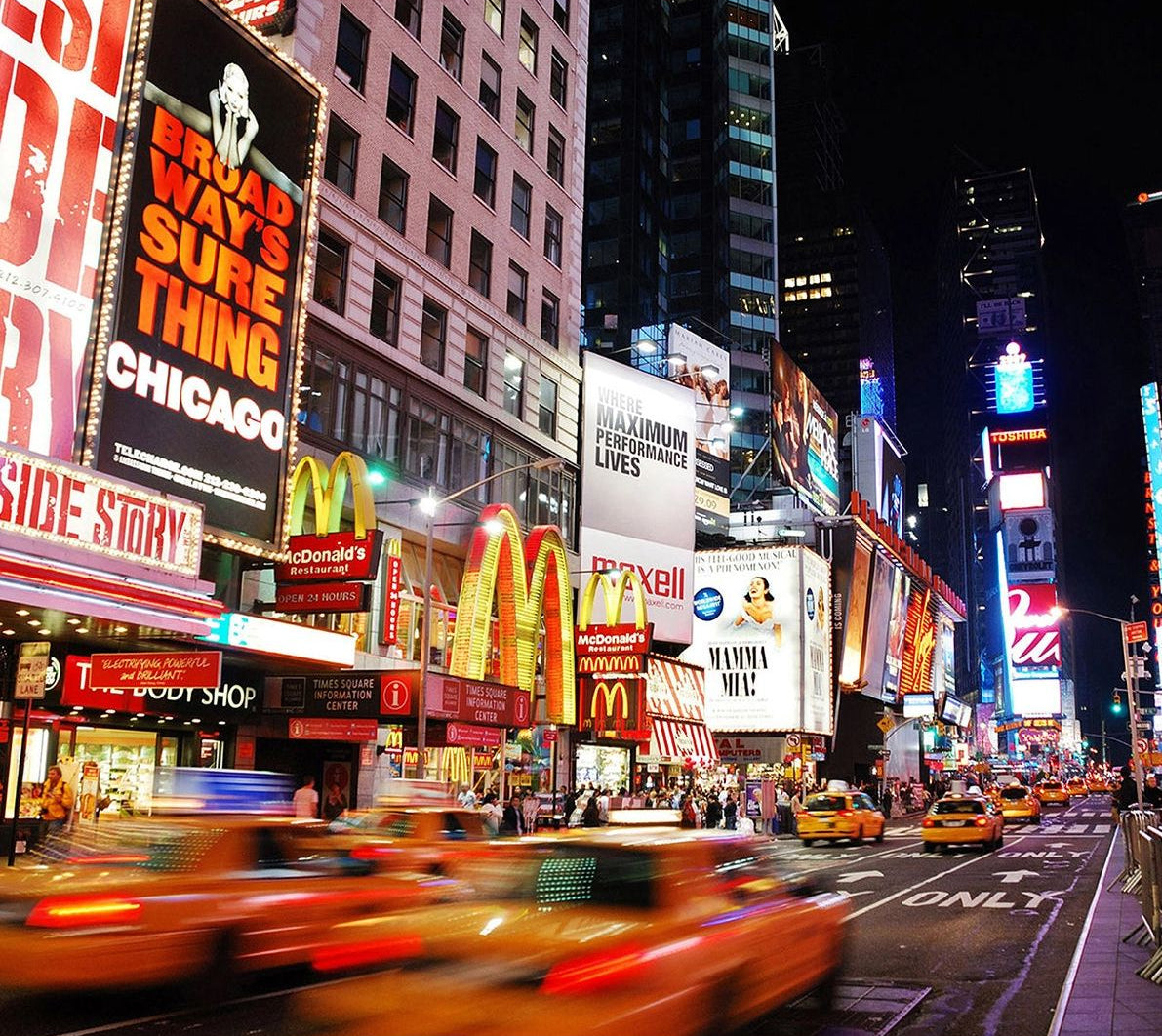 New York City Nights: Urban Street Lights Wall Mural