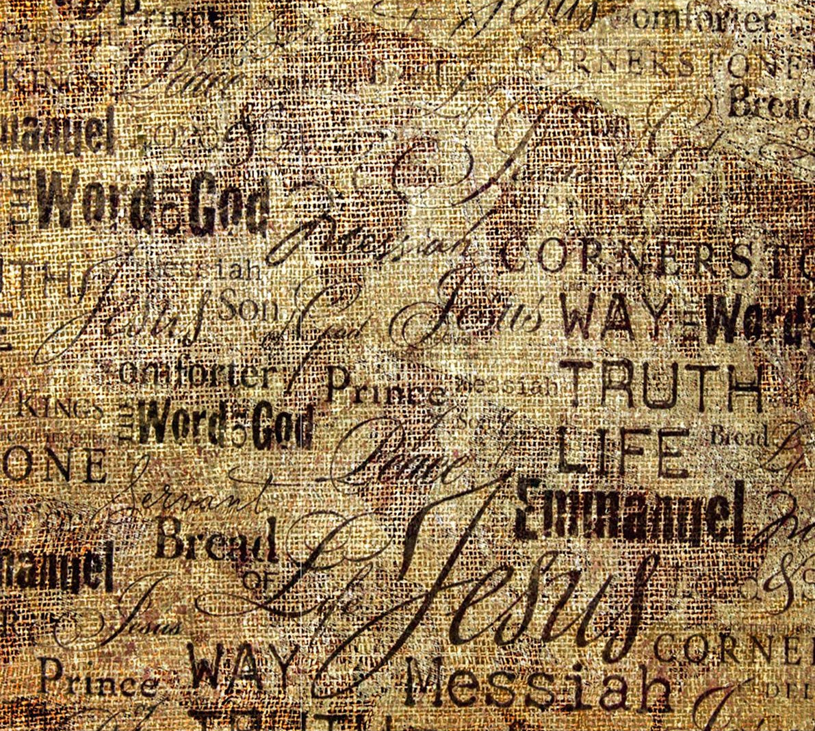 Golden Whispers: Words on Light Gold Wall Mural