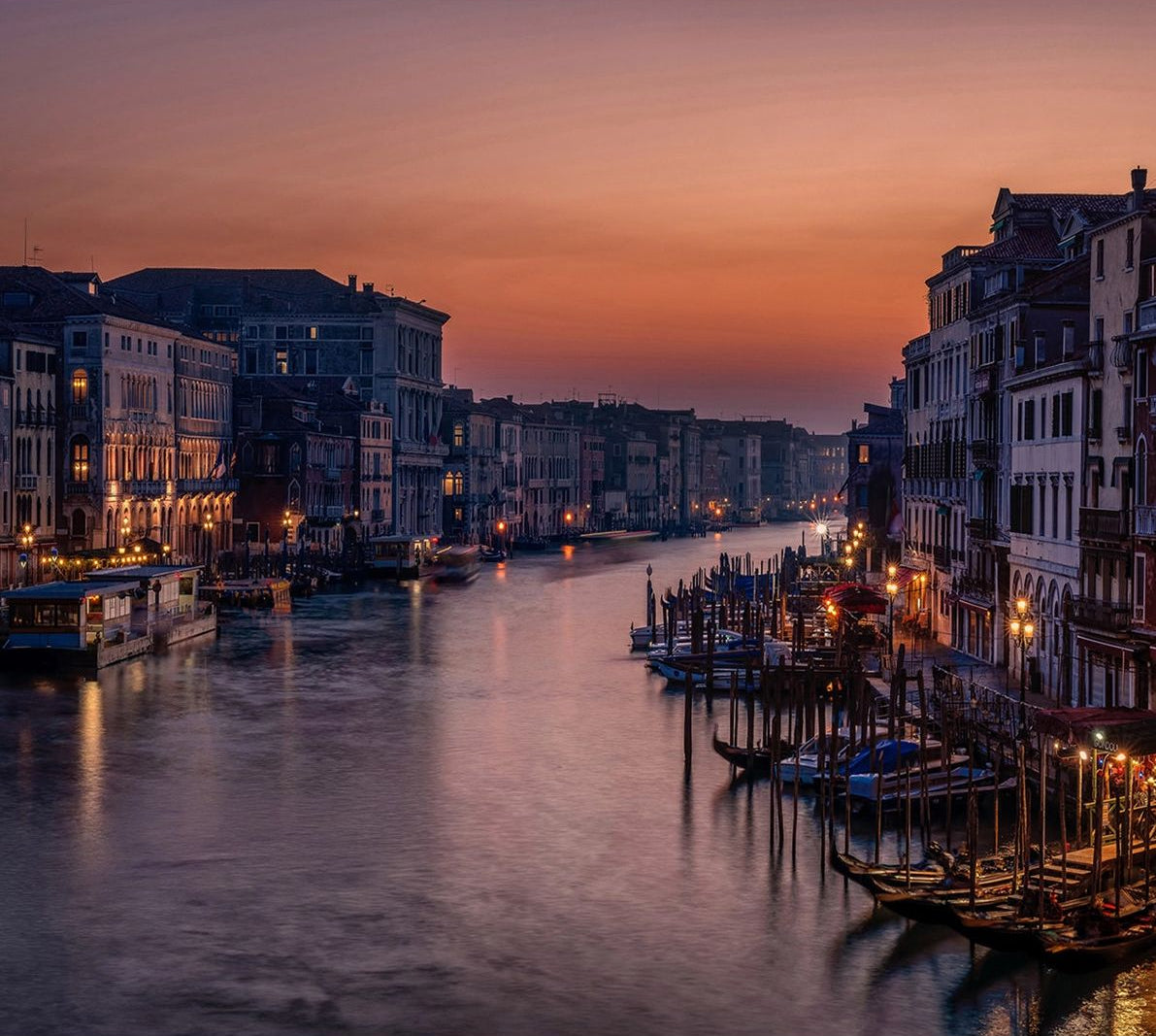 Dusk Reflections Wall Mural: Riverside Homes at Twilight