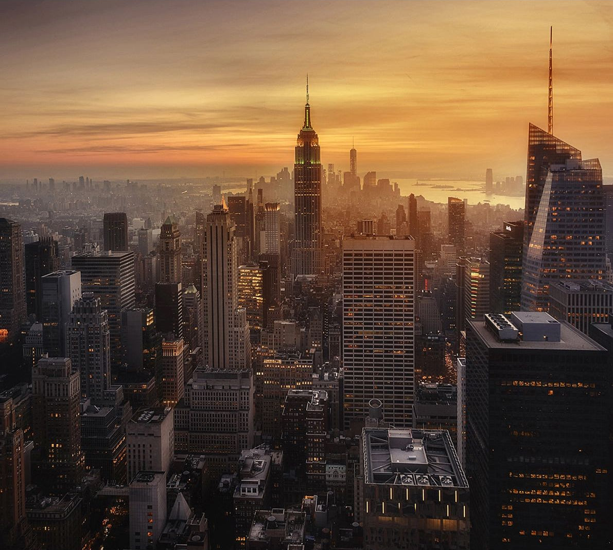 Sunset Serenity: Cityscape Wall Mural