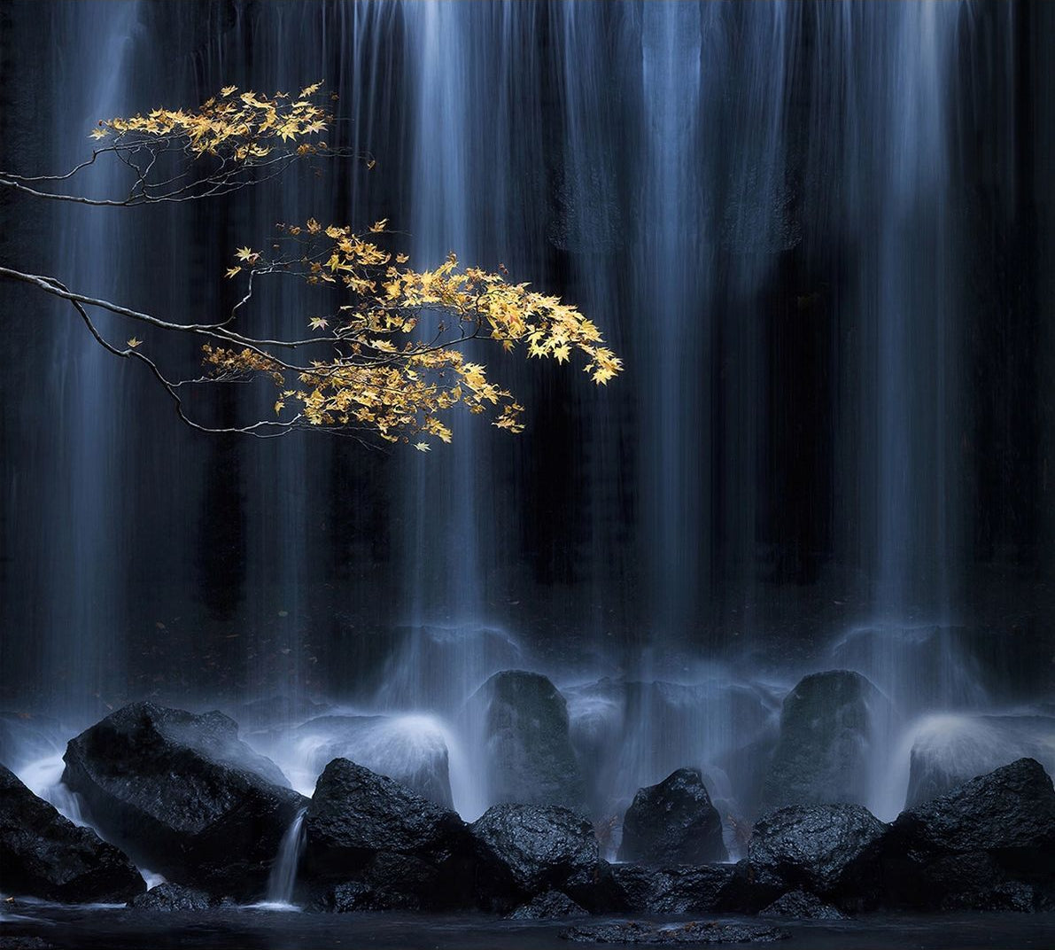 Autumn Cascade Serenity Wall Mural