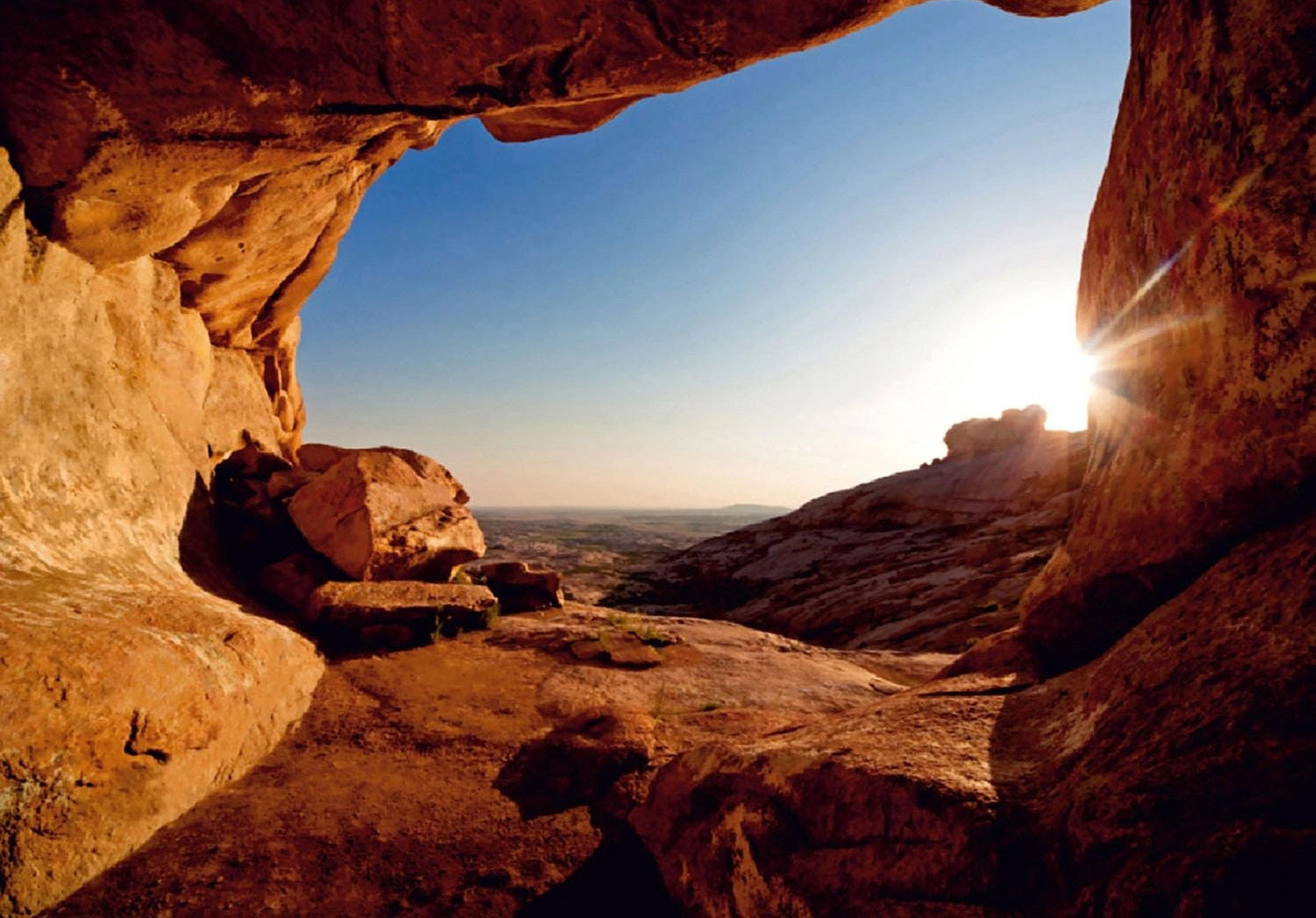 Cave Sunset Serenity: Wall Mural