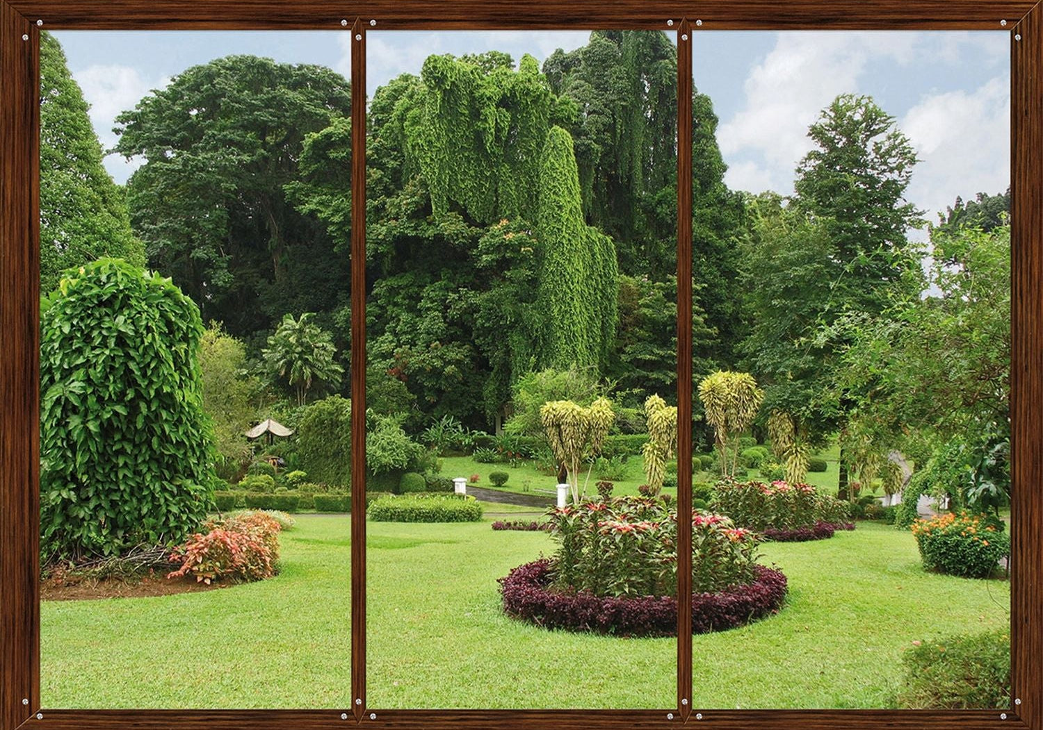 Verdant Haven: Green Garden Wall Mural
