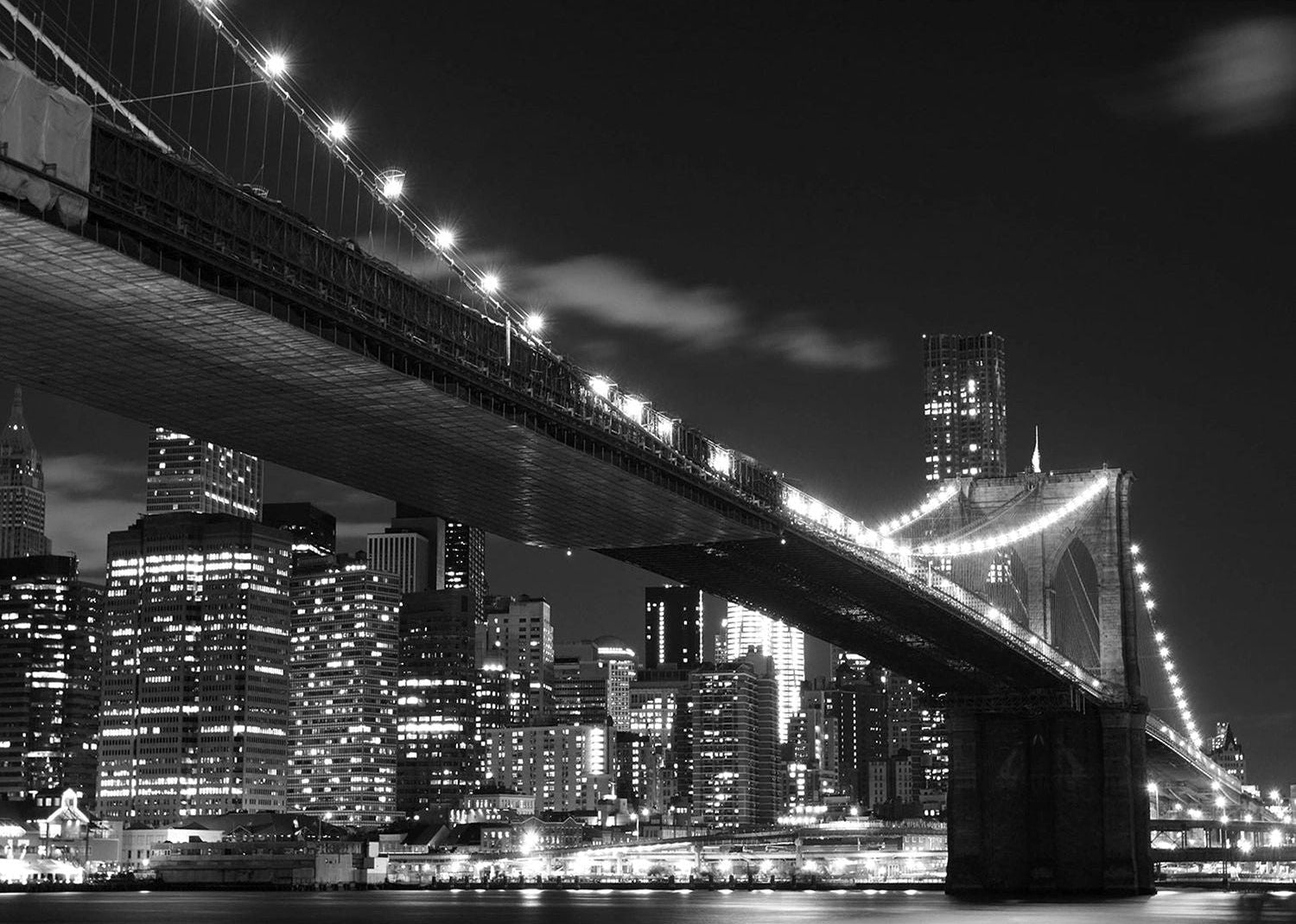 Urban Glow: Bridge Over Water Wall Mural