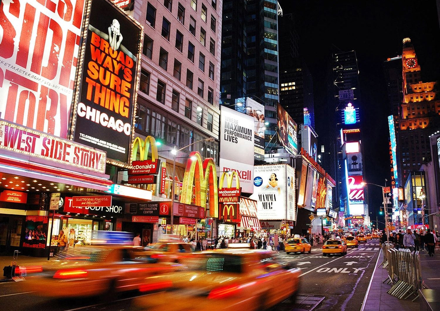 New York City Nights: Urban Street Lights Wall Mural