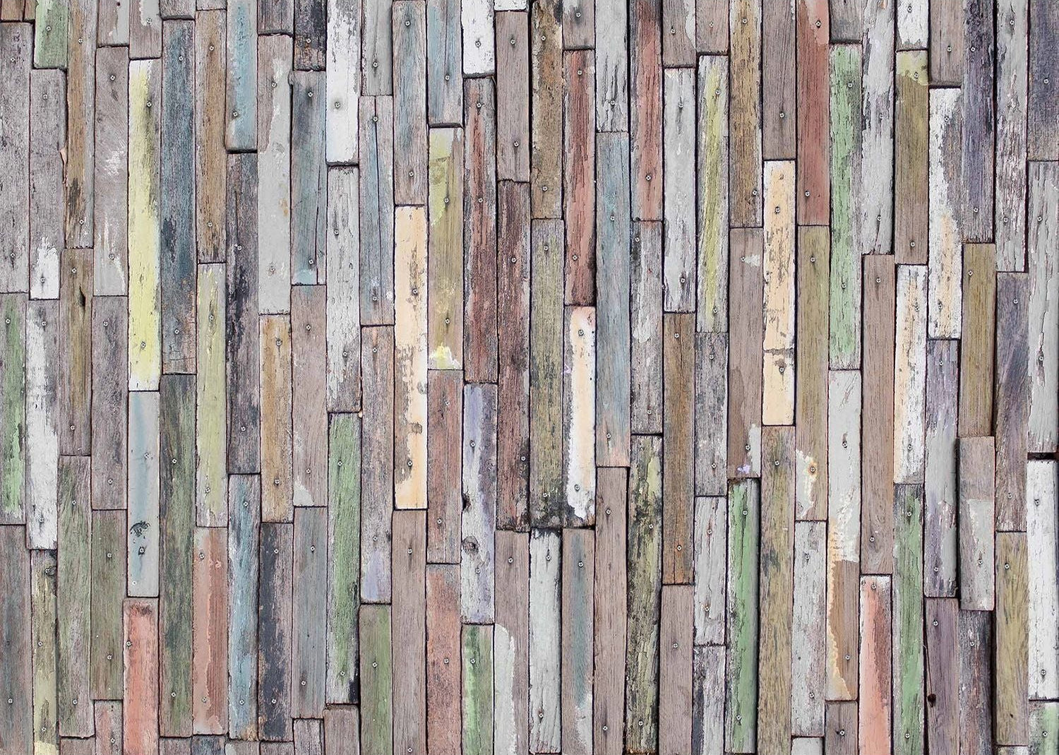 Colorful Wooden Rectangles: Vibrant Wall Mural Design