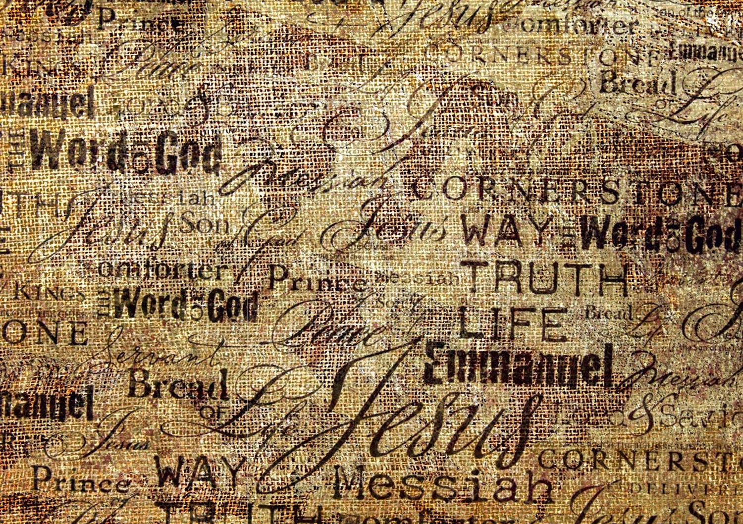 Golden Whispers: Words on Light Gold Wall Mural
