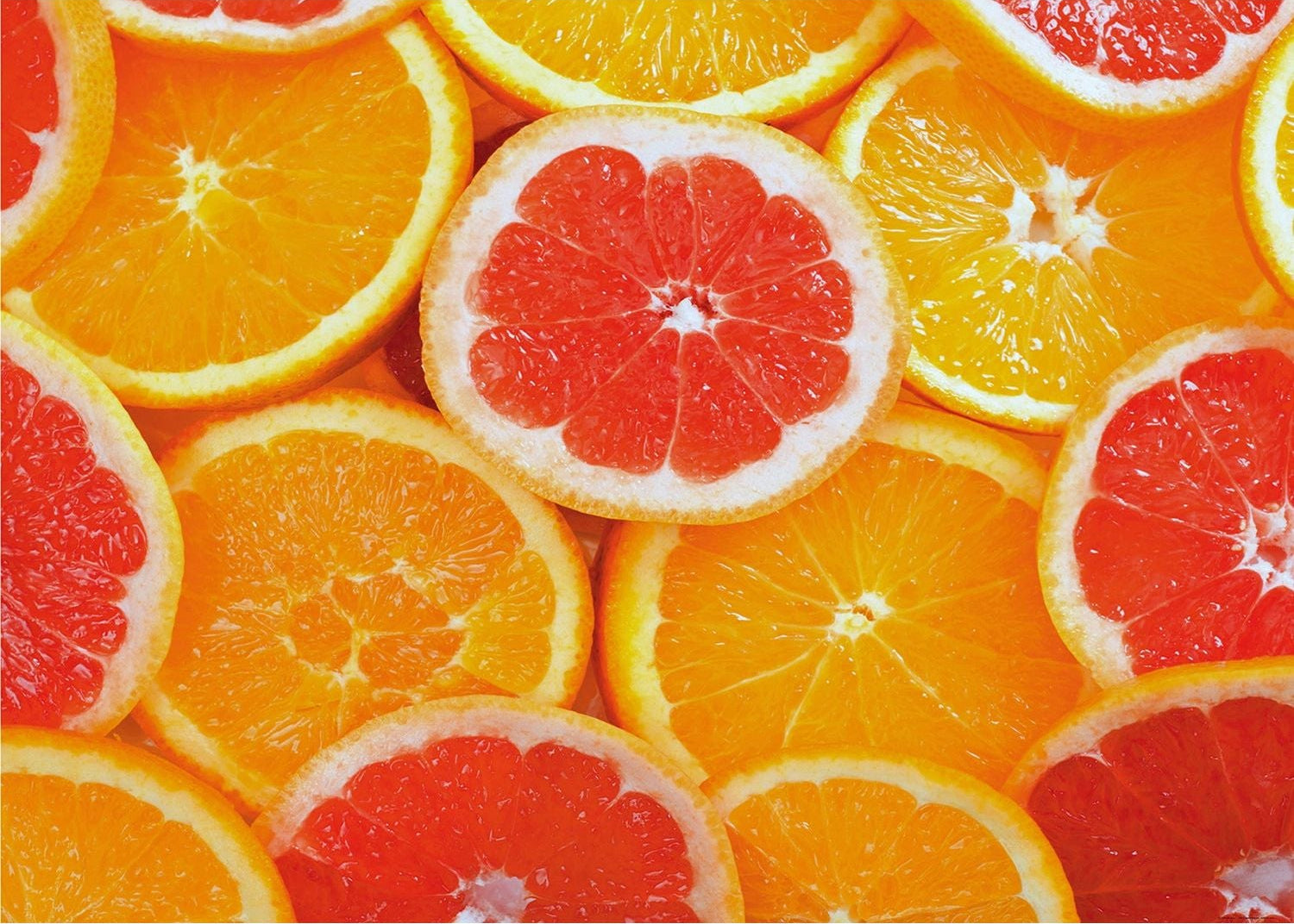 Citrus Delight: Sliced Oranges Wall Mural