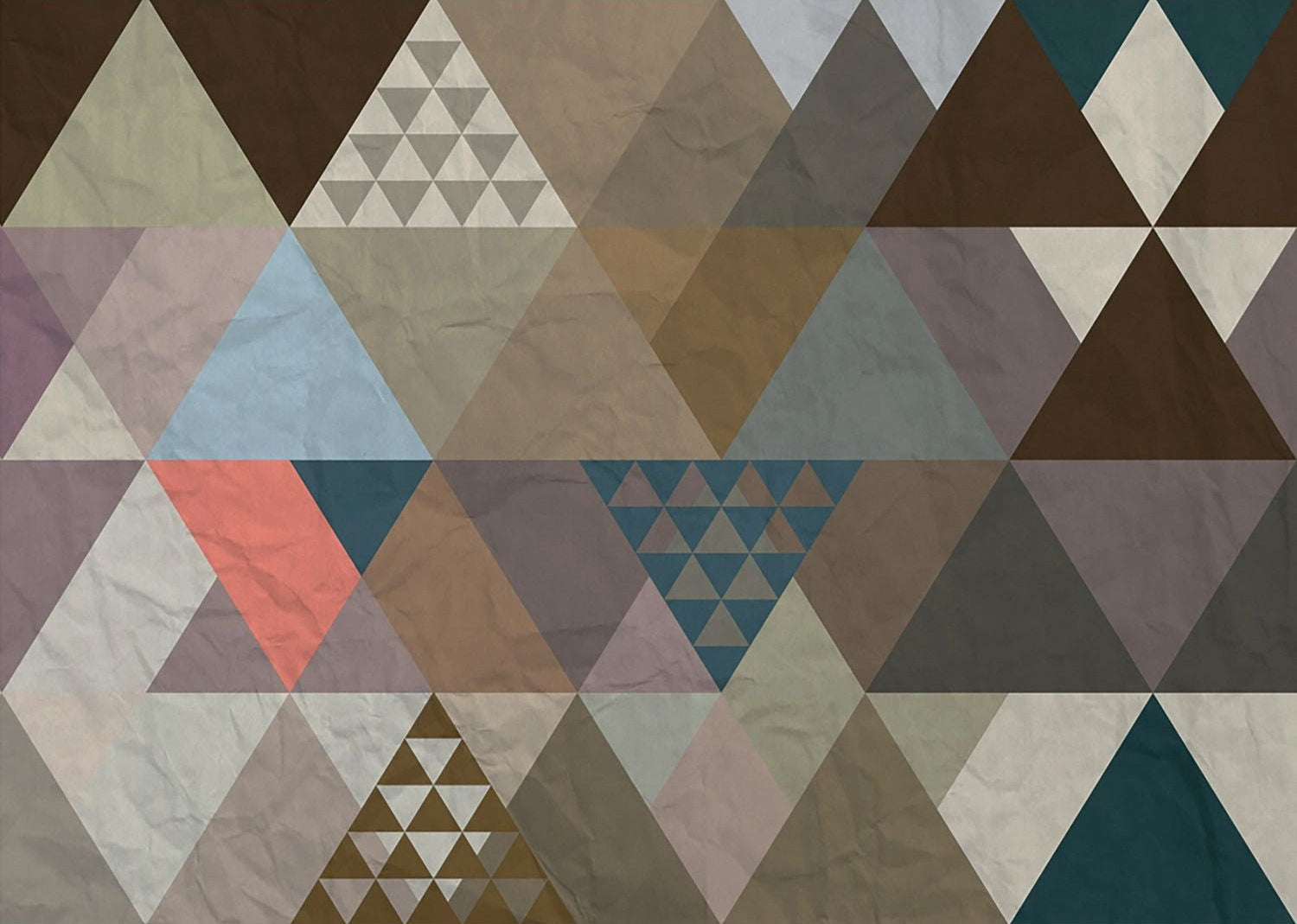 Modern Mosaic: Chic Triangular Wall Mural