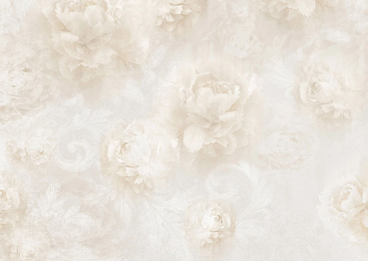 Whispering Peonies: Serene Elegance Wall Mural
