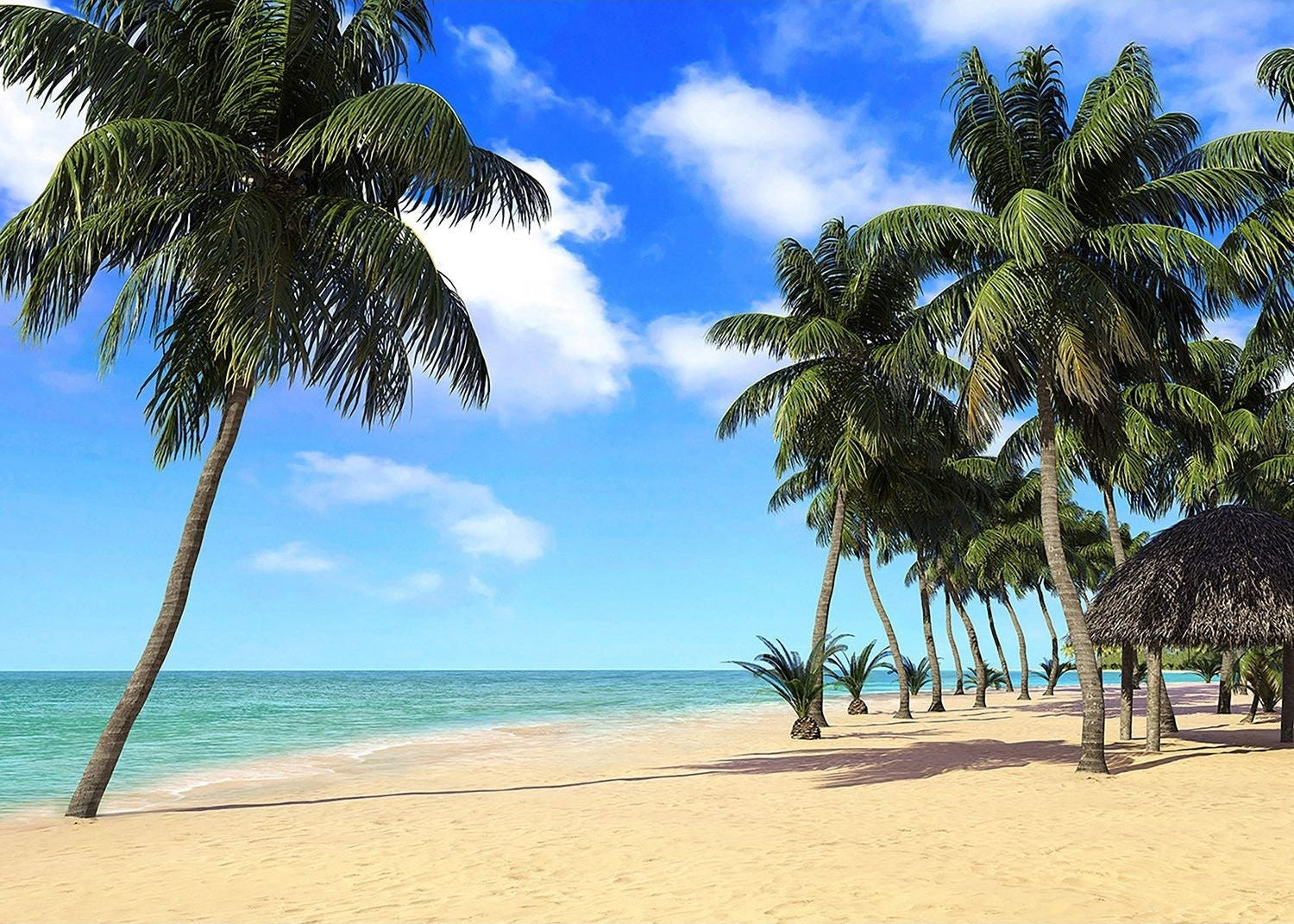 Tranquil Tropics: Serene Beachside Wall Mural
