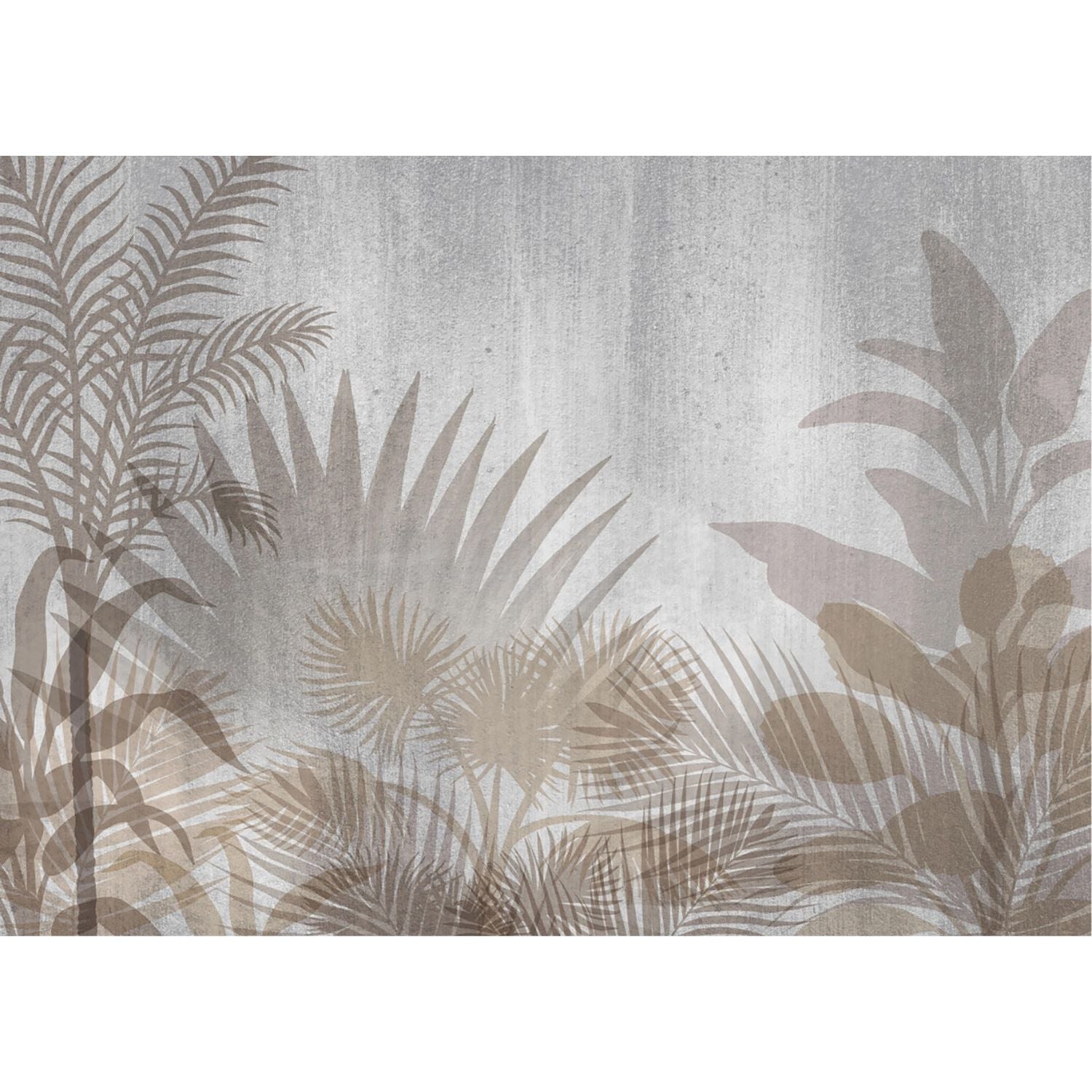 Serene Botanical Silhouettes Wall Mural: Nature's Tranquil Impressions