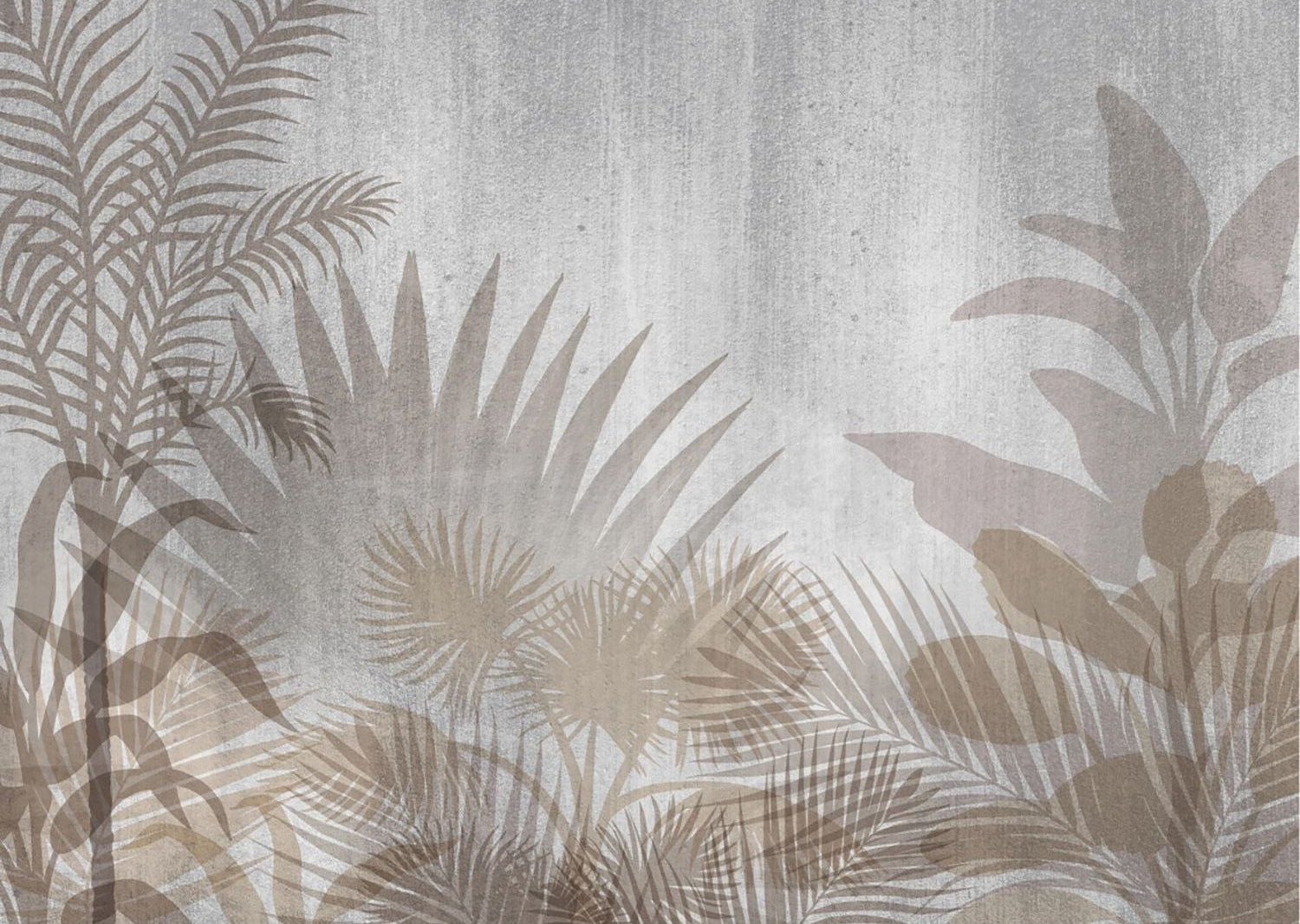 Serene Botanical Silhouettes Wall Mural: Nature's Tranquil Impressions