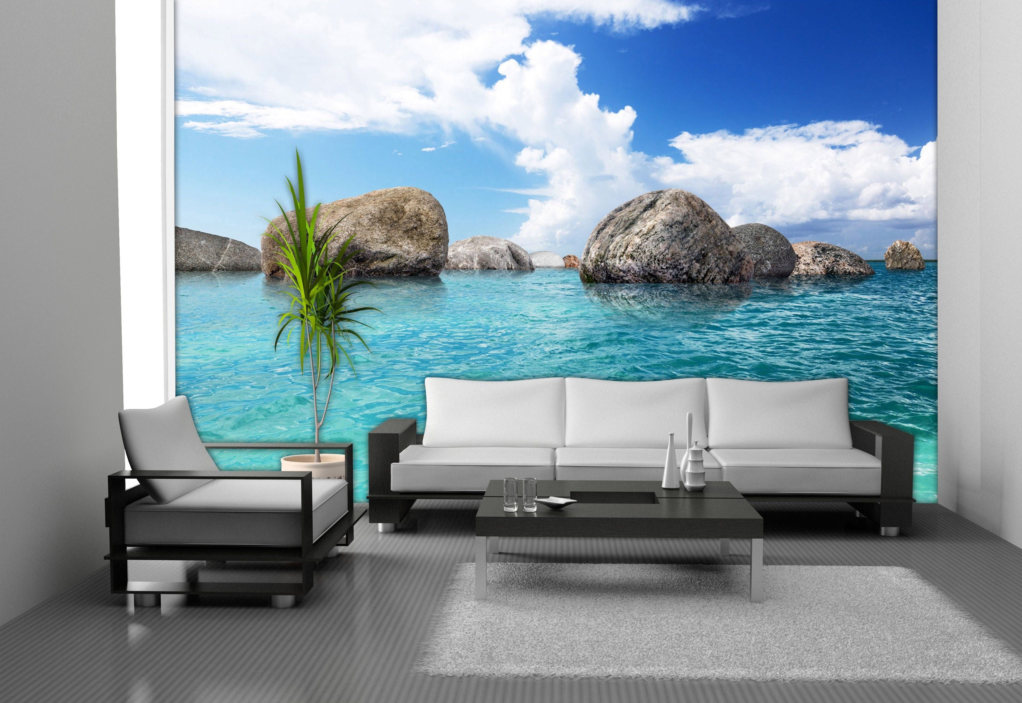 Coastal Majesty: Seaside Rocks Wall Mural