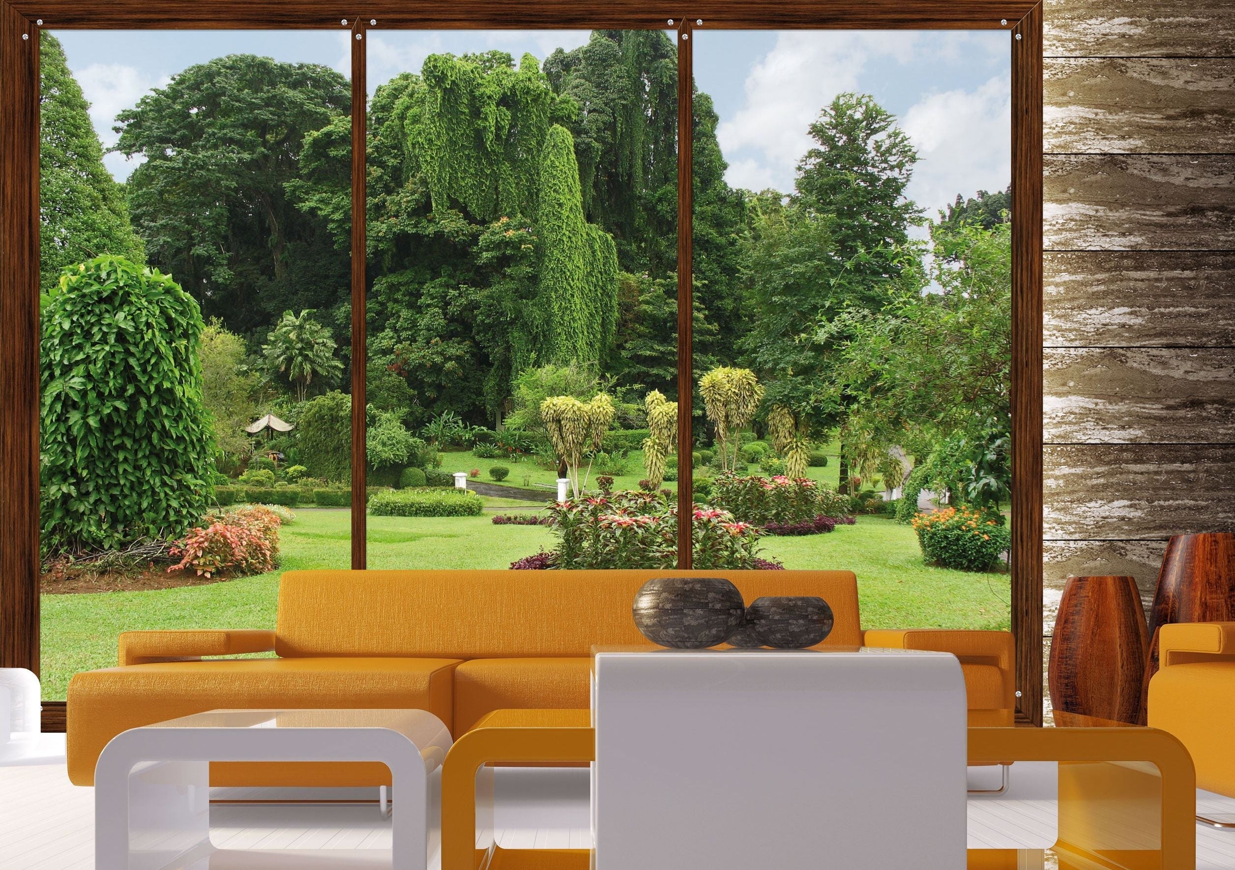 Verdant Haven: Green Garden Wall Mural