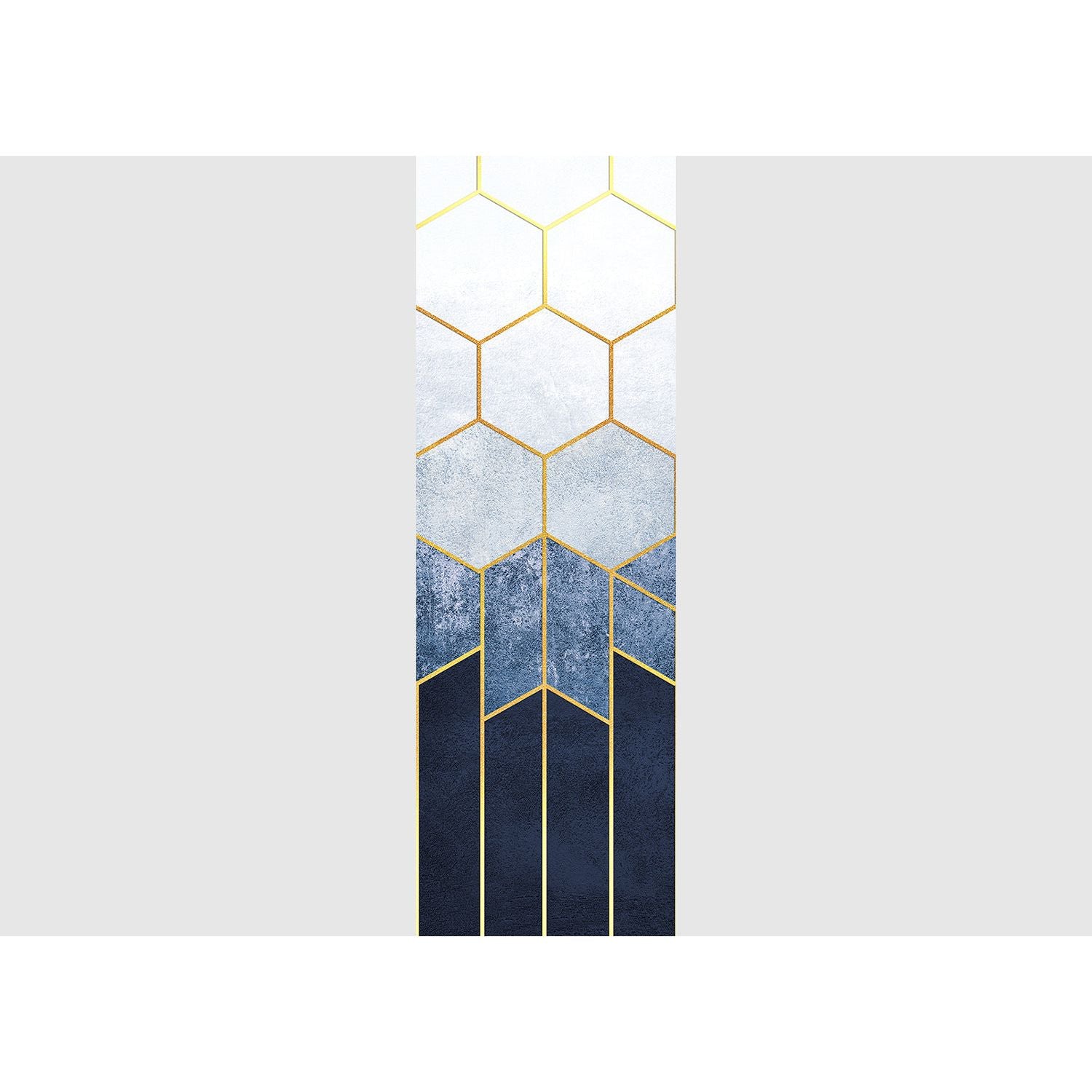 Honeycomb Golden Harmony: Geometric Wall Mural