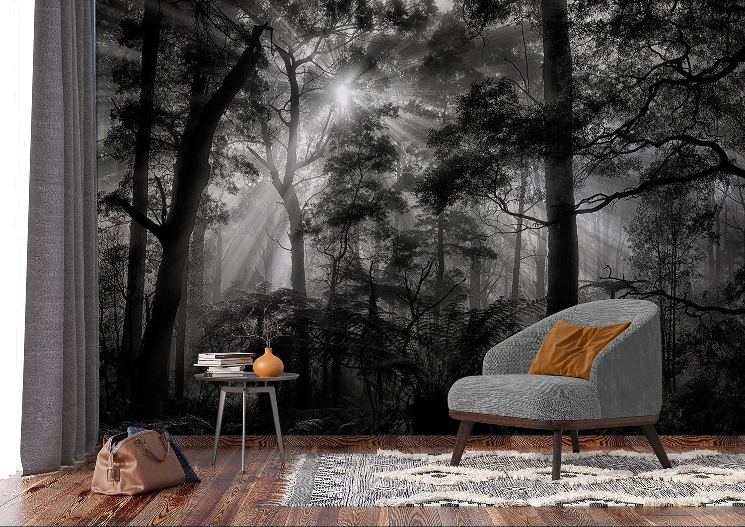 Sunbeam Serenade Forest Wall Mural