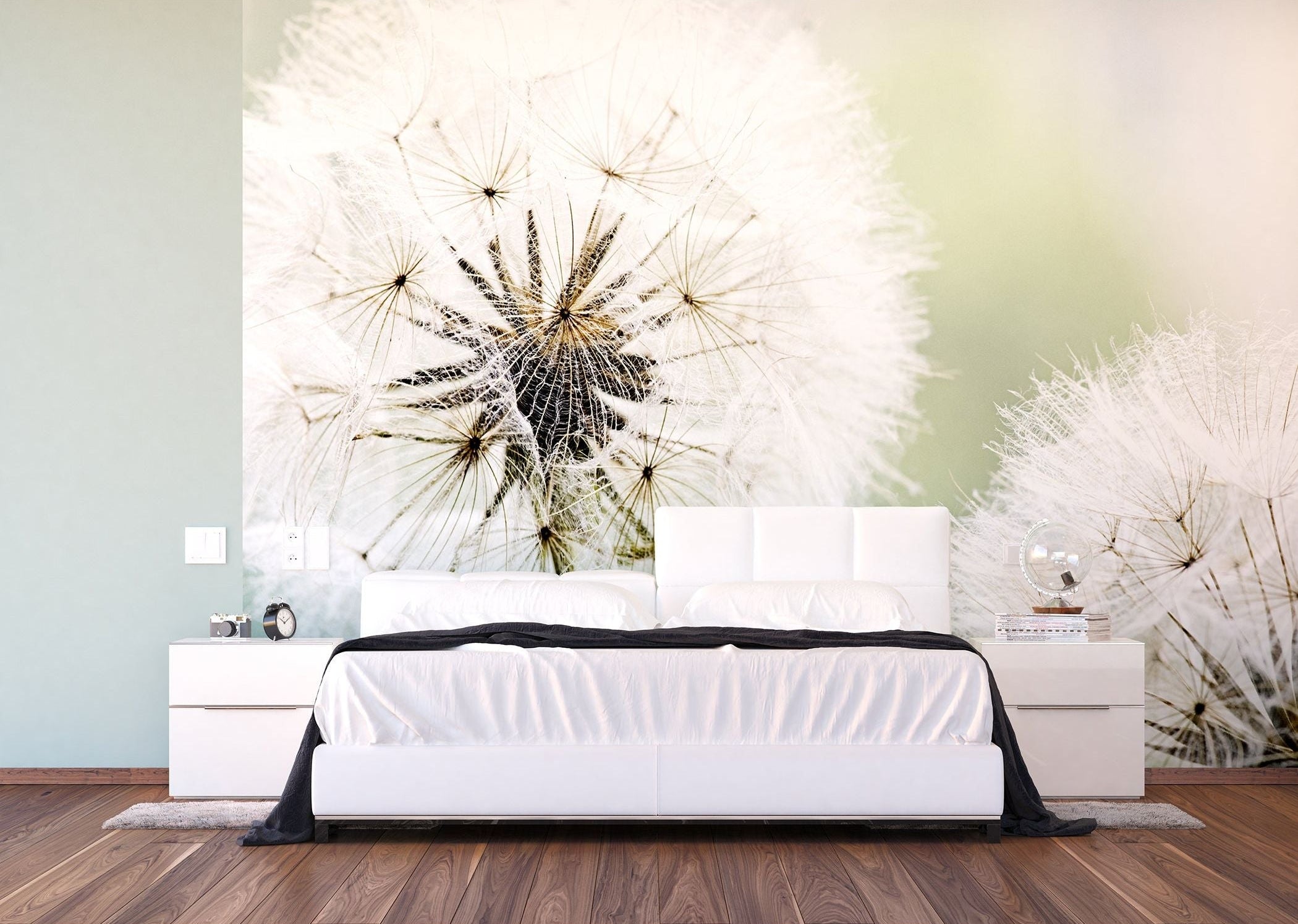 Whispers of Nature: Ethereal Dandelion Art Wall Mural