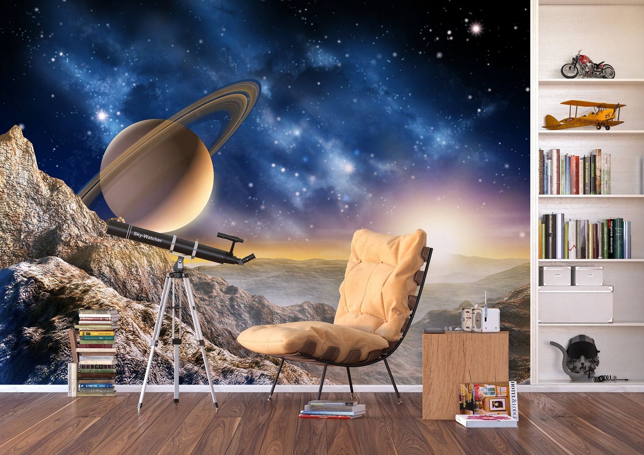 Celestial Majesty: Saturn's Rise Wall Mural