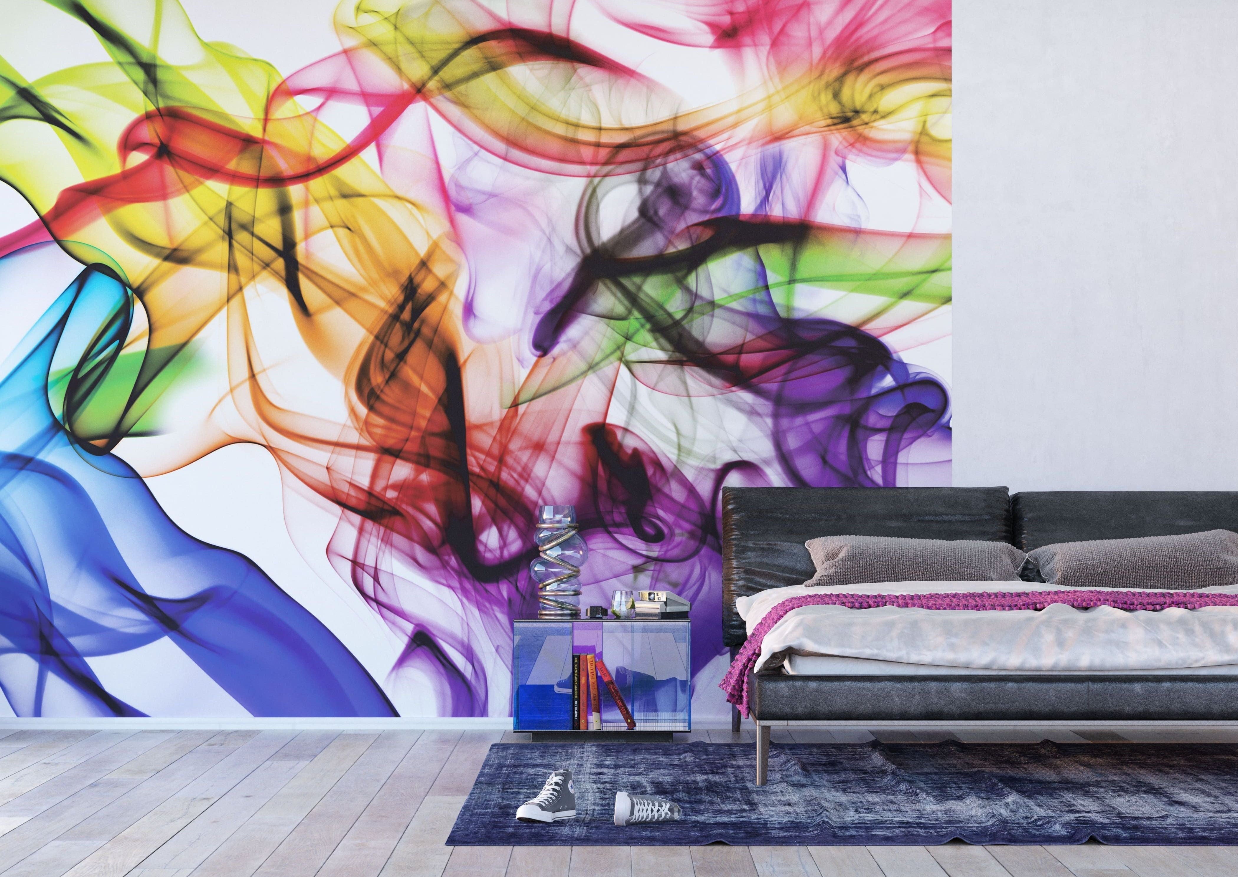 Dance of Colors Wall Mural: Ignite Your Space with Vibrant Abstraction