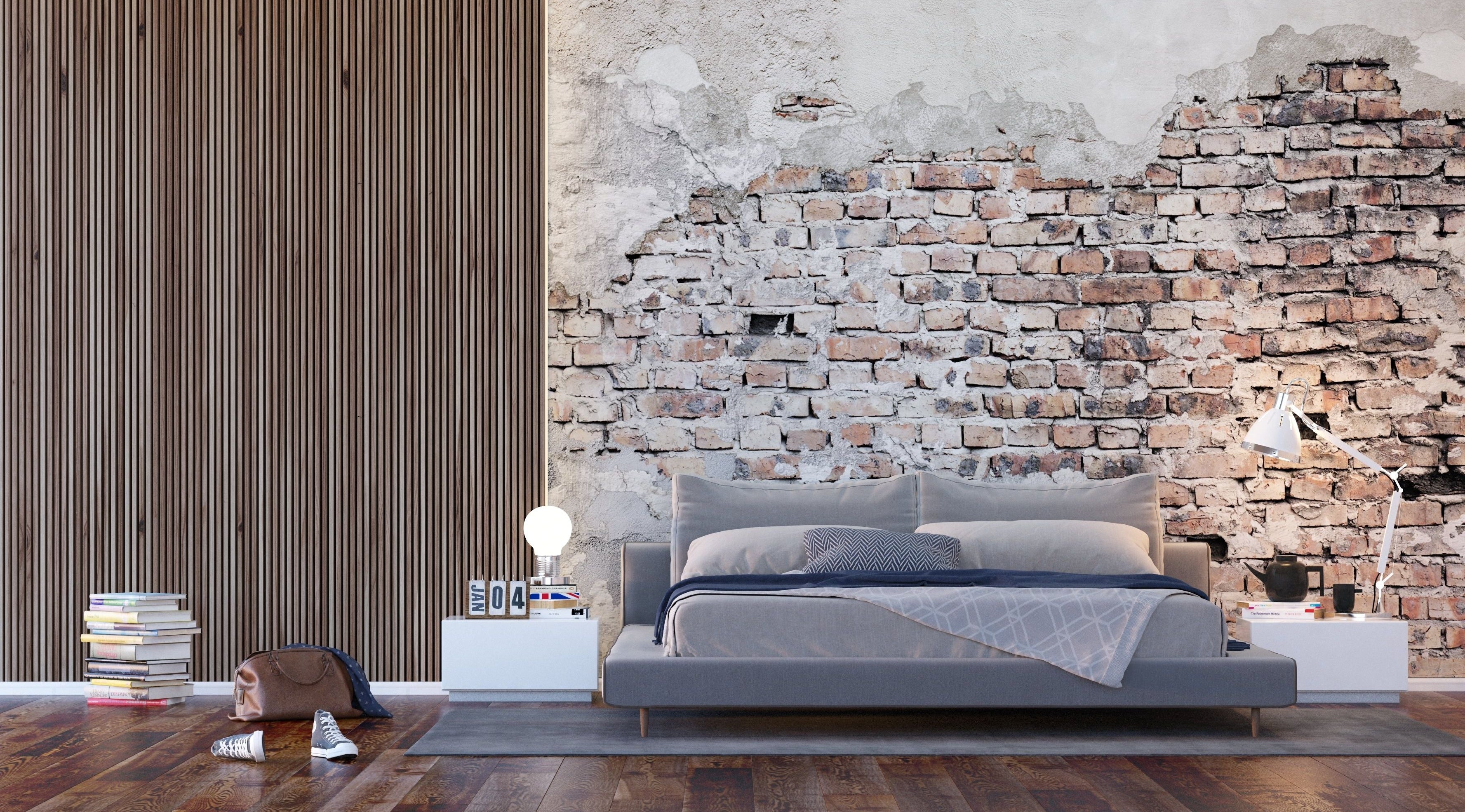 Urban Elegance Wall Mural: The Allure of Weathered Bricks
