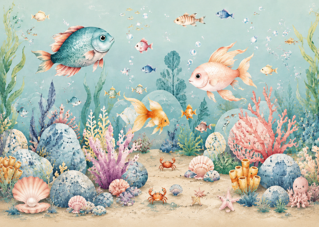 Ocean Reef Adventure - Mural Design Flat View