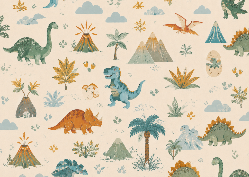 Dino World - Mural Design Flat View