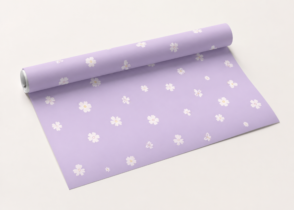 Lavender Daisy Dream - Wallpaper Roll Preview