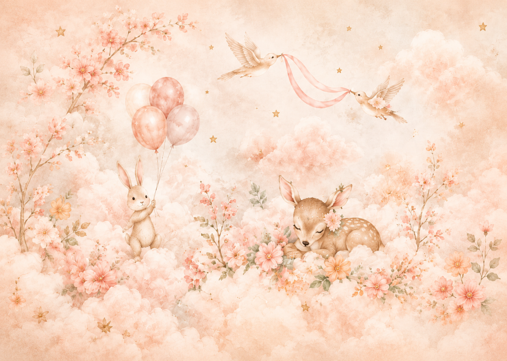 Blossom Lullaby | Girls Floral Wall Mural