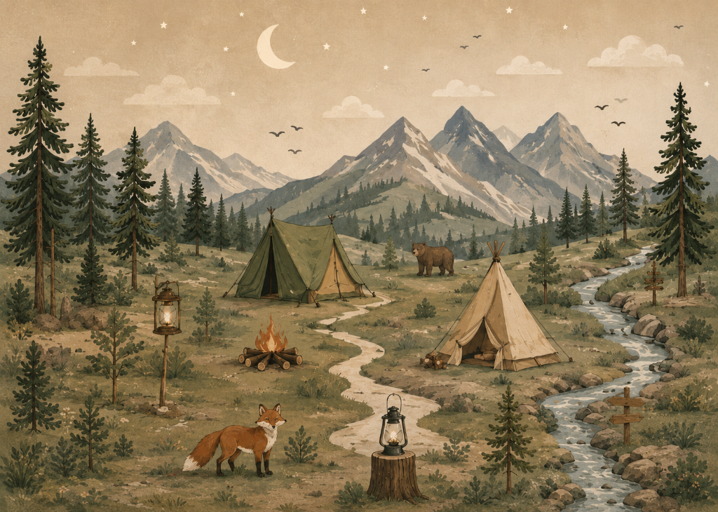 Wild Camp - Mural Design Flat View