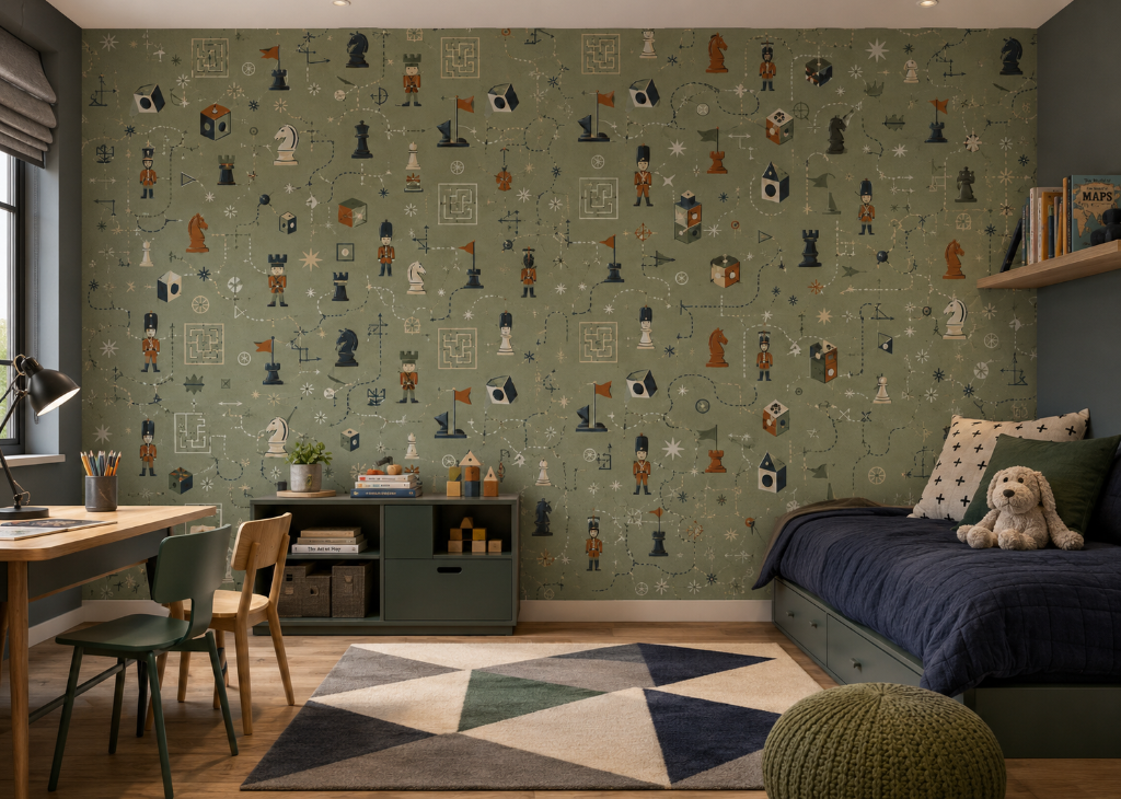 Game Master Boys Strategy Wall Mural - Room View 2