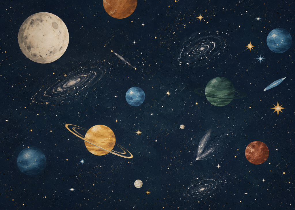 Solar System - Mural Design Flat View