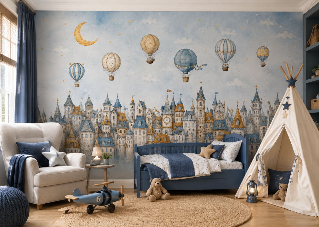 Dream City Boys Fantasy Wall Mural - Room View 2