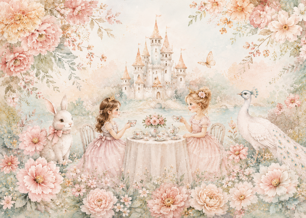 Royal Tea Party | Girls Princess Wall Mural