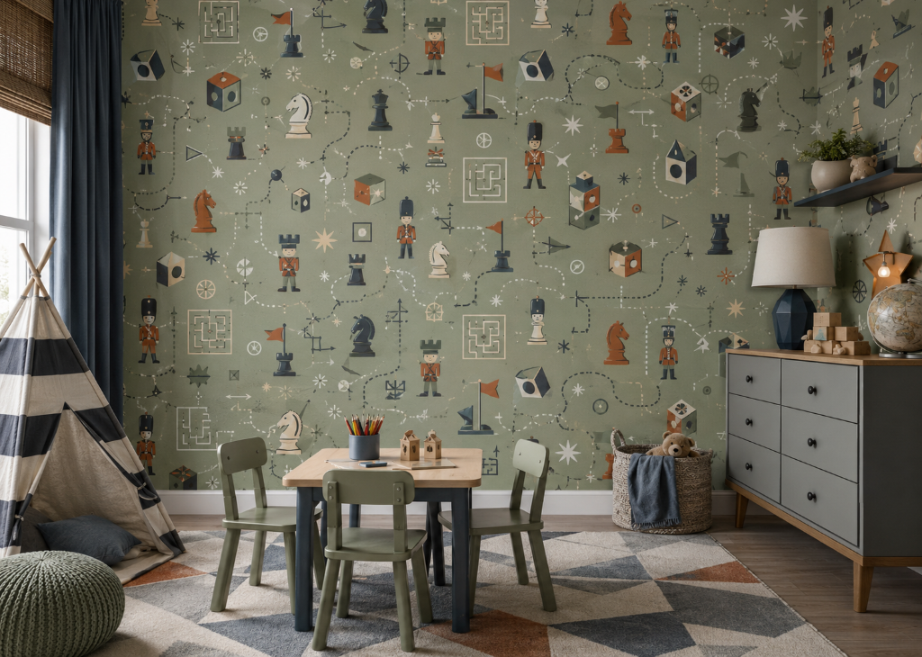 Game Master Boys Strategy Wall Mural - Boys Room View