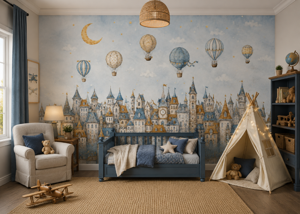 Dream City Boys Fantasy Wall Mural - Room View 3
