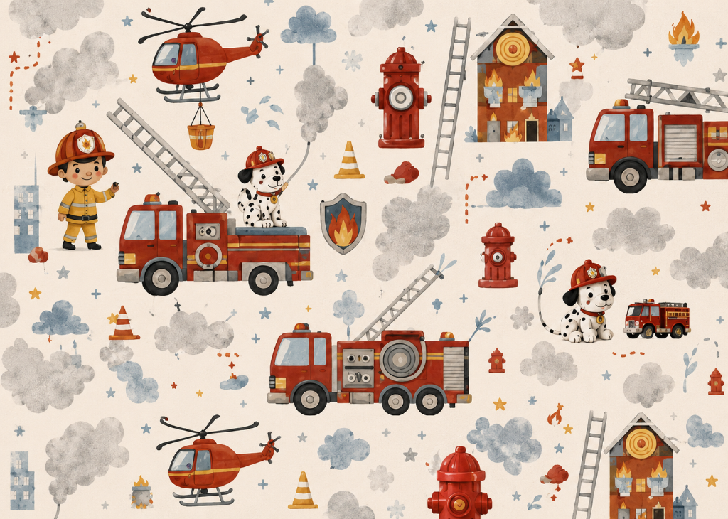 Fire Rescue | Boys Firefighter Wall Mural