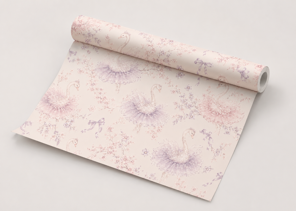 Swan Ballet - Wallpaper Roll Preview