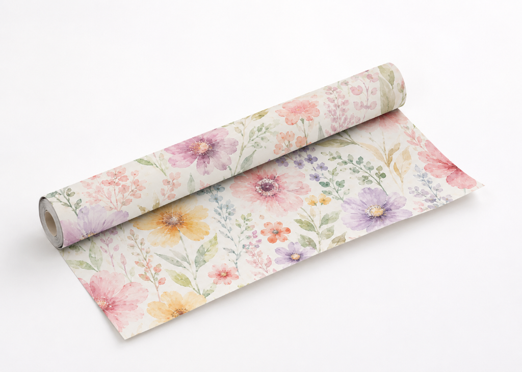 Rainbow Blooms - Wallpaper Roll Preview