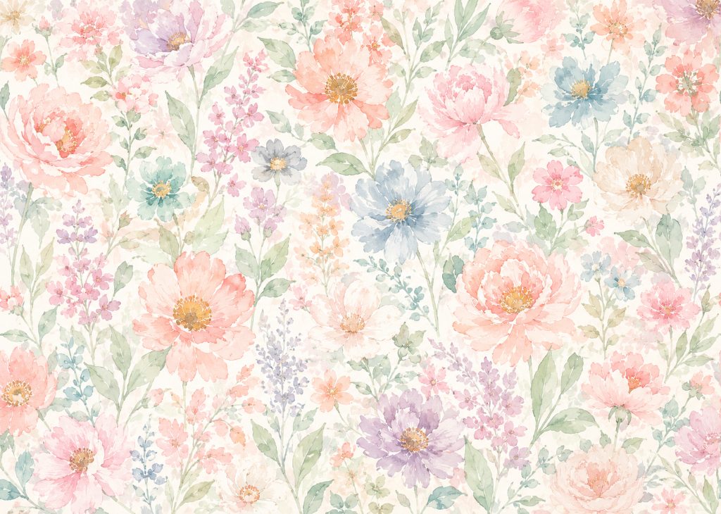 Soft Peony Meadow | Girls Wall Mural