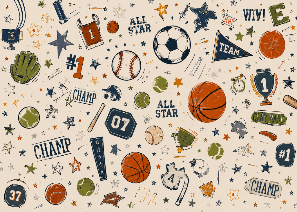 All Star - Mural Design Flat View
