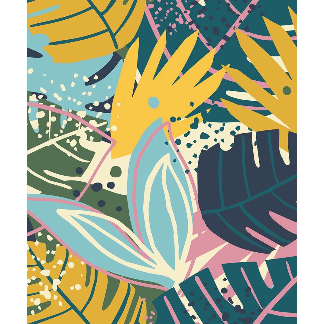 Vibrant Foliage: Big Leaf Wall Mural