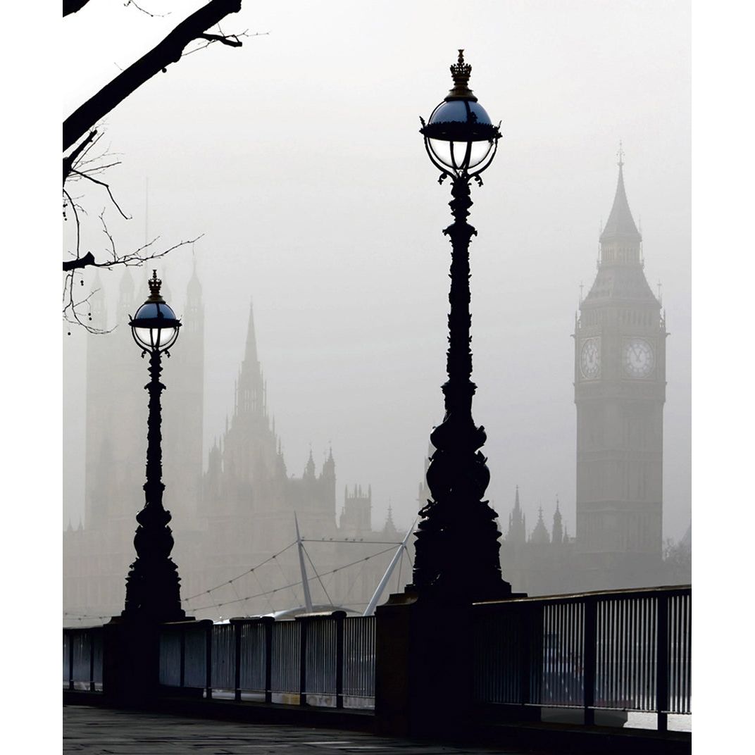 Foggy Evening in London Wall Mural