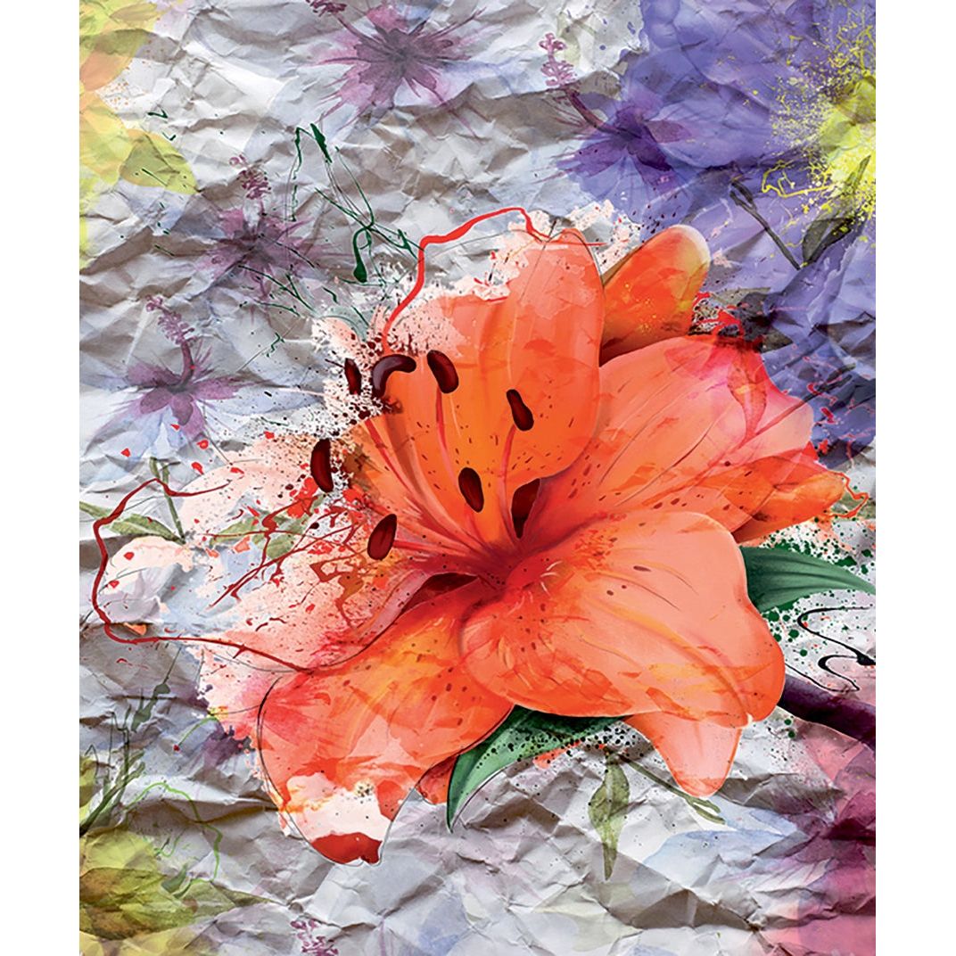 Floral Symphony: Abstract Art Wall Mural