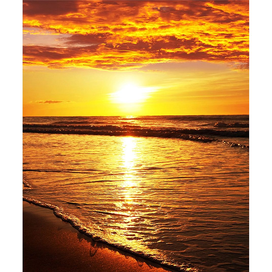 Sundown Splendor: Oceanic Sunset Wall Mural