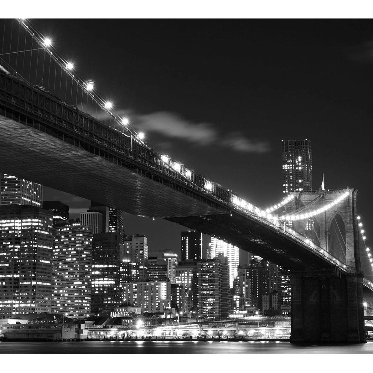 Urban Glow: Bridge Over Water Wall Mural
